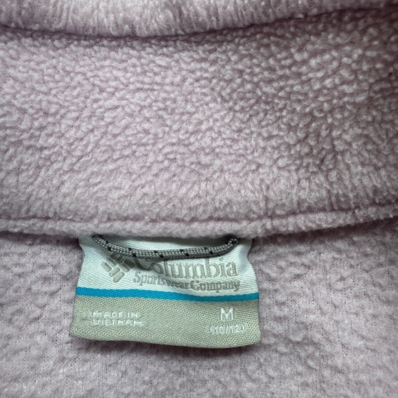 Columbia girls light purple fleece full zip sweater size medium 10 12 years - Picture 5 of 5